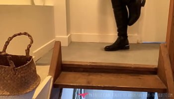 blindfolded wife handjob